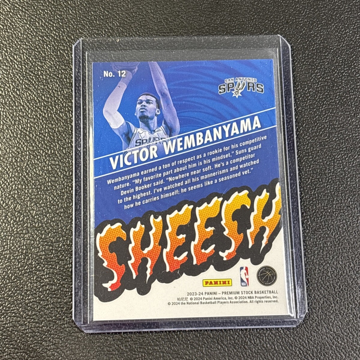 サッキュー 様V12 LINE UP SS MOCK 2023-24 Panini NBA Hoops Premium Stock Sheesh #12 Victor