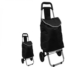 Compact Rolling Shopping Cart with Wheels for Travel and Luggage