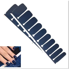 Jaysea Nails Polish Strips - Color Dark Denim Blue Street Nail Art Wraps - B4G1!