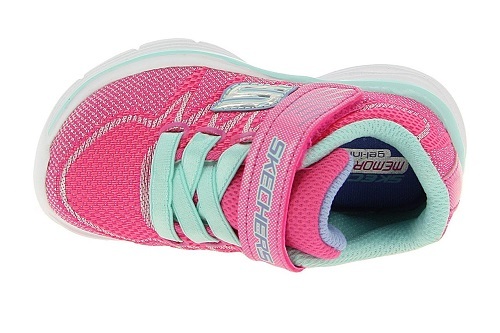 Skechers Kinder Mädchen Dream N Armaturenbrett 81131n Sneaker neonpink aqua - Bild 4 von 5