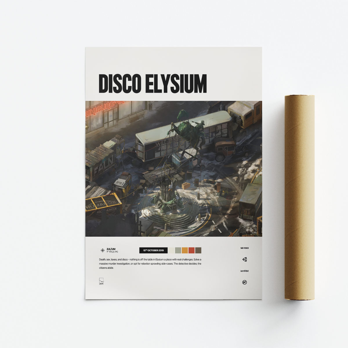 Disco Elysium (2019) Video Game Art Poster Print UK