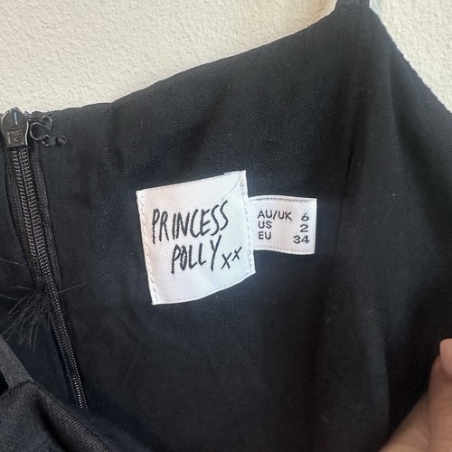 Prinzessin Polly schwarz "Molina" Fransen Bodycon Minikleid Größe 6 gebraucht, in einwandfreiem Zustand - Bild 3 von 11
