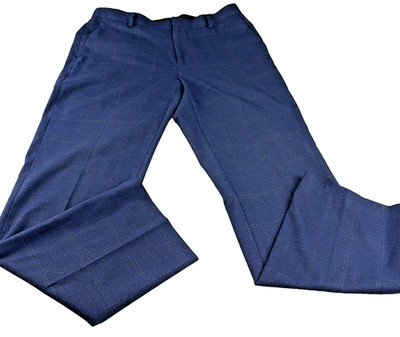 Murano Zac Fit Mens Dress Pants 33x30 Navy Blue Flat Front Comfort Trousers