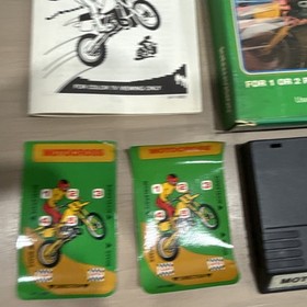Intellivision Motocross Complete w/ Original Box Game Manual & Overlays CIB