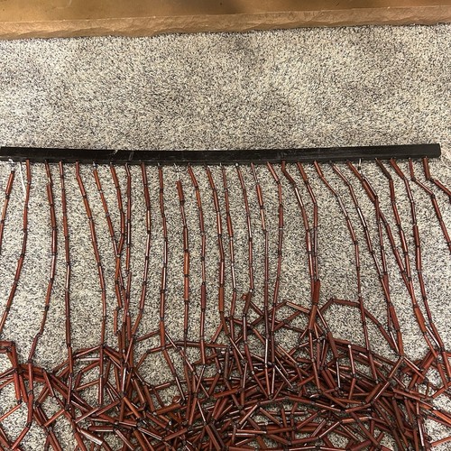 Cadre de porte vintage années 70 à suspendre bambou perles rideau bois hippie 33” X 70” - Photo 6/8