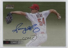 2021 Topps Stadium Club Chrome Gold Refractor 8/50 Sonny Gray Auto 0k0a