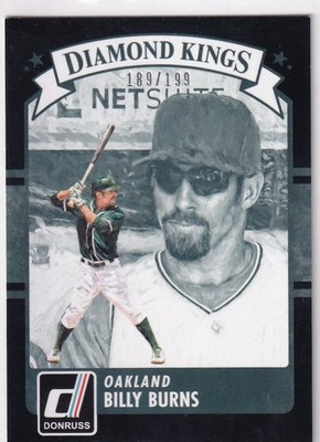 BILLY BURNS /199 DONRUSS BLACK BORDER PARALLEL A'S ATHLETICS #20 2016 16 PANINI