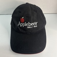 Applebees Hat Cap Strap Back Black Lightweight One Size Adjustable
