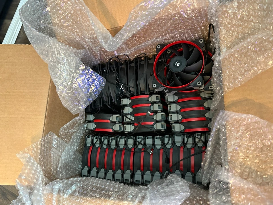 52 ventiladores Corsair - enorme lote a granel 120 140 LED ML varios para proyecto Air AF SP Foto 2 de 4