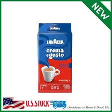 Lavazza Espresso Dark Roast Ground Coffee, 8.8oz Bricks (4 Pack), Authentic Ital