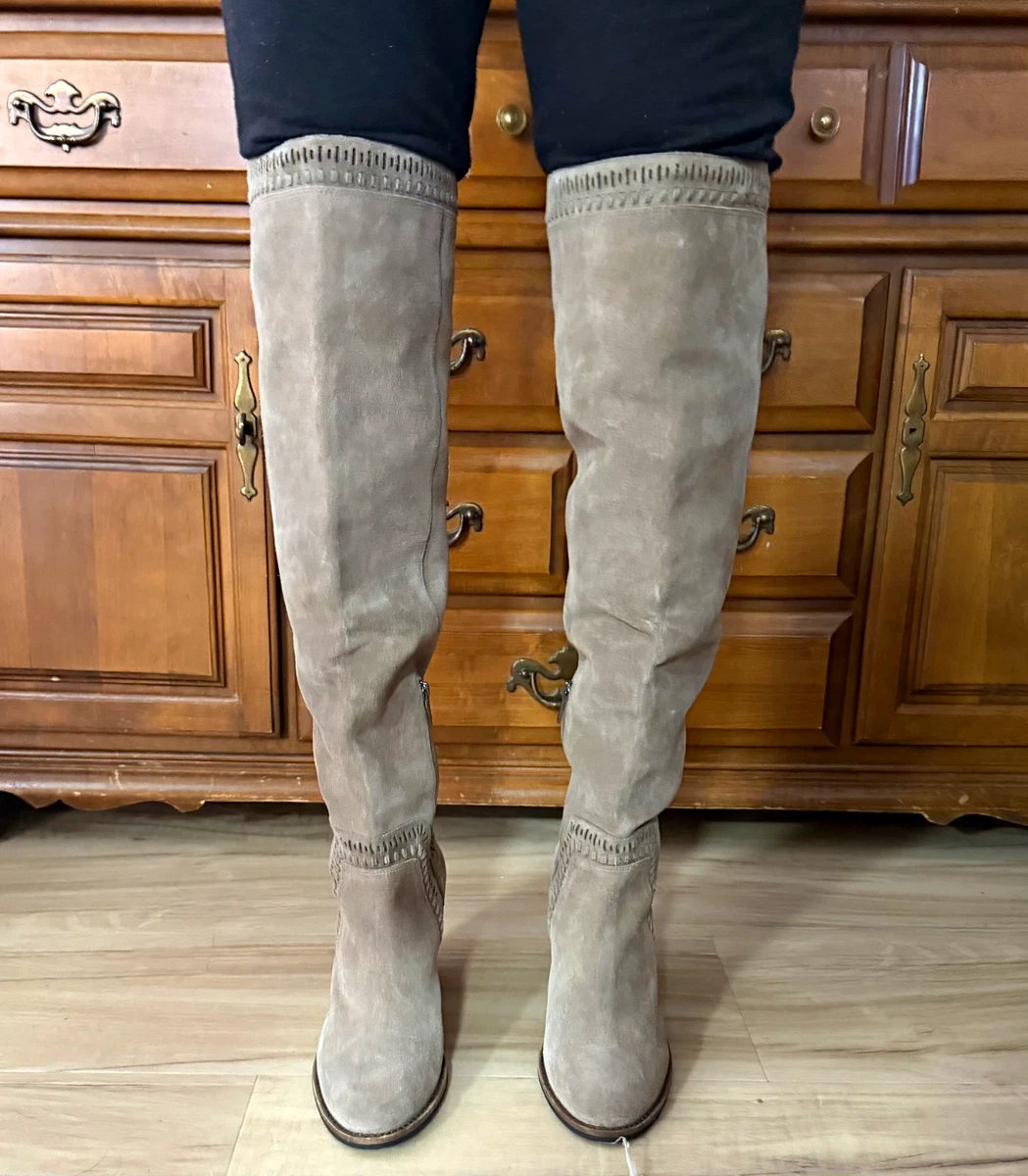 Beige Knee High Boots for Women for sale | eBay