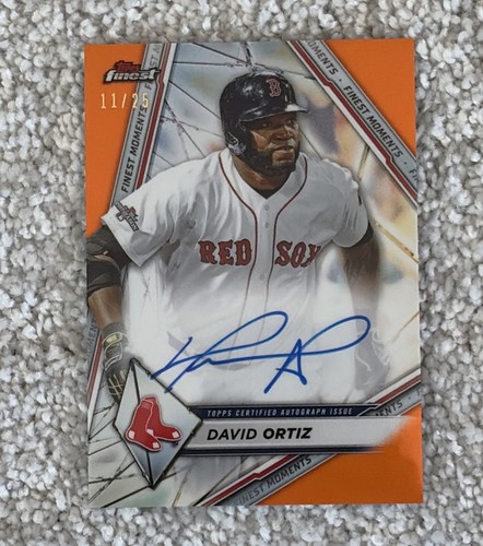 David Ortiz [Orange] #FMA-DO 2022 Topps Finest Moments Autographs card