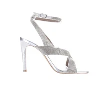 JLO by Jennifer Lopez Womens Chalyn Silver Ankle Strap Heels Size 7 (7368164)
