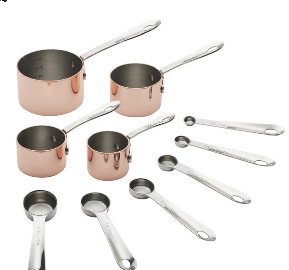 MIU 10 Piece Measuring Cups and Spoons Set Copper Plated Stainless Steel
Opens in a new window or ta