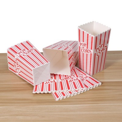 6PCS Plus Size Streifen Popcorn Treat Boxes Papier Popcorn Boxen für Party - Rot
