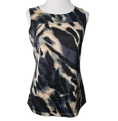 Ann Taylor Satin & Jersey Contrast Print Tank Top Small S