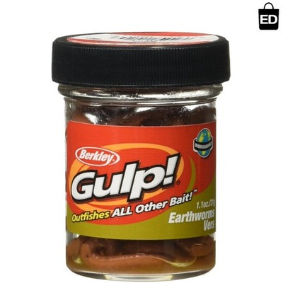 Gulp! 4-Inch Brown Earthworm Bait - Biodegradable Soft Bait for Greater Catch