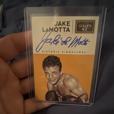 Panini 2014 Golden Age Historic Signatures Jake LaMotta Autograph #JLA Boxing