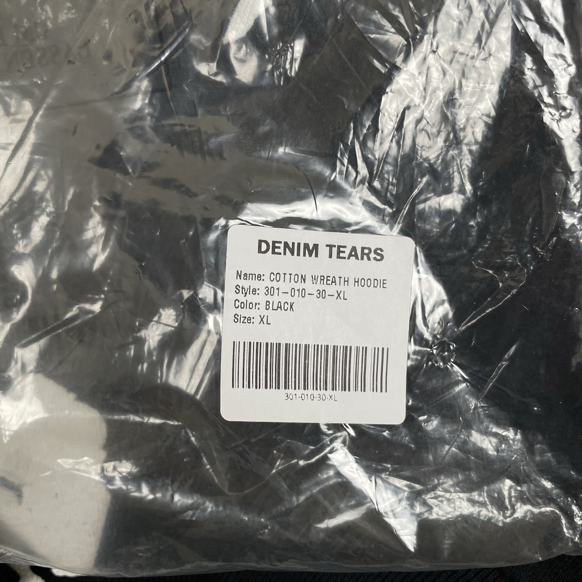 Denim Tears Hoodie Size XL Black - Authentic | eBay