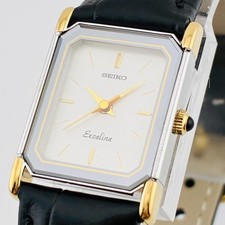 80s Excellent / Rare SEIKO EXCELINE Tank Watch