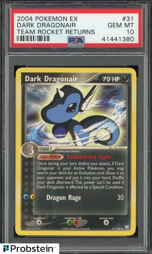 2004 Pokemon EX Team Rocket Returns #31 Dark Dragonair PSA 10 GEM MINT