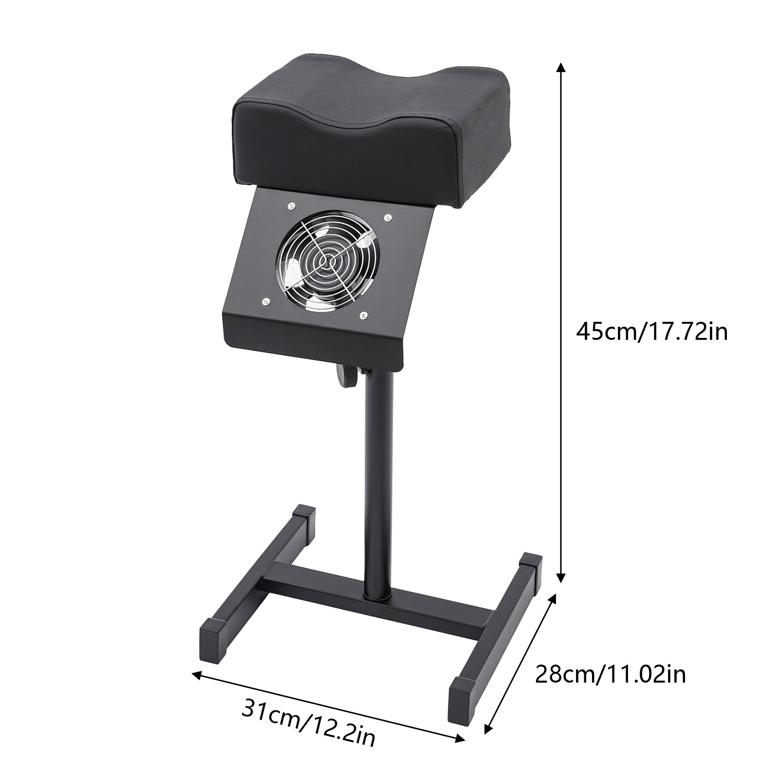 Pedicure Stool Chair Beauty Salon Lift Stool Footrest Nail Bench W/Cleaning Fan