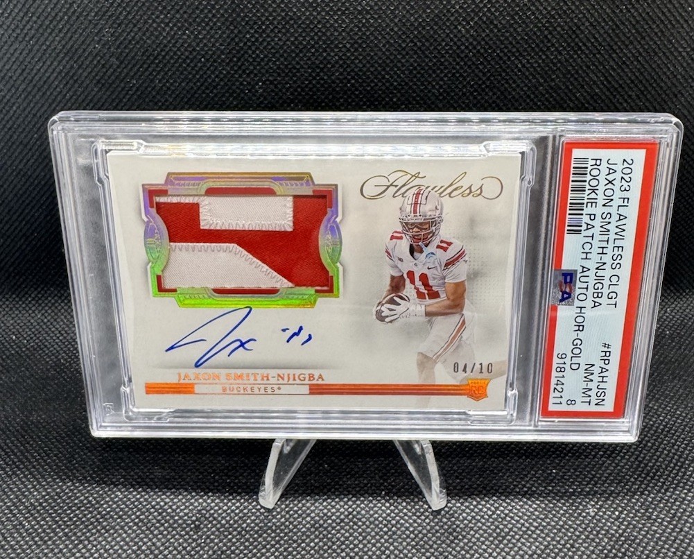 Jaxon Smith-Njigba Panini Flawless Collegiate Flawless Rookie Patch Autograph Horizontal #RPAHJSN Base