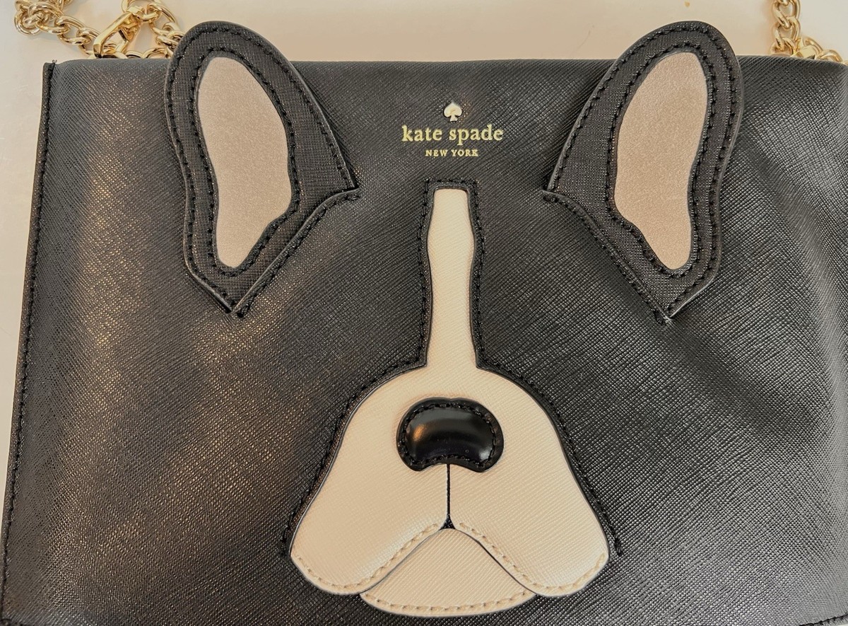 KATE SPADE French Bulldog Antoine Sima Ma Cherie Clutch Crossbody