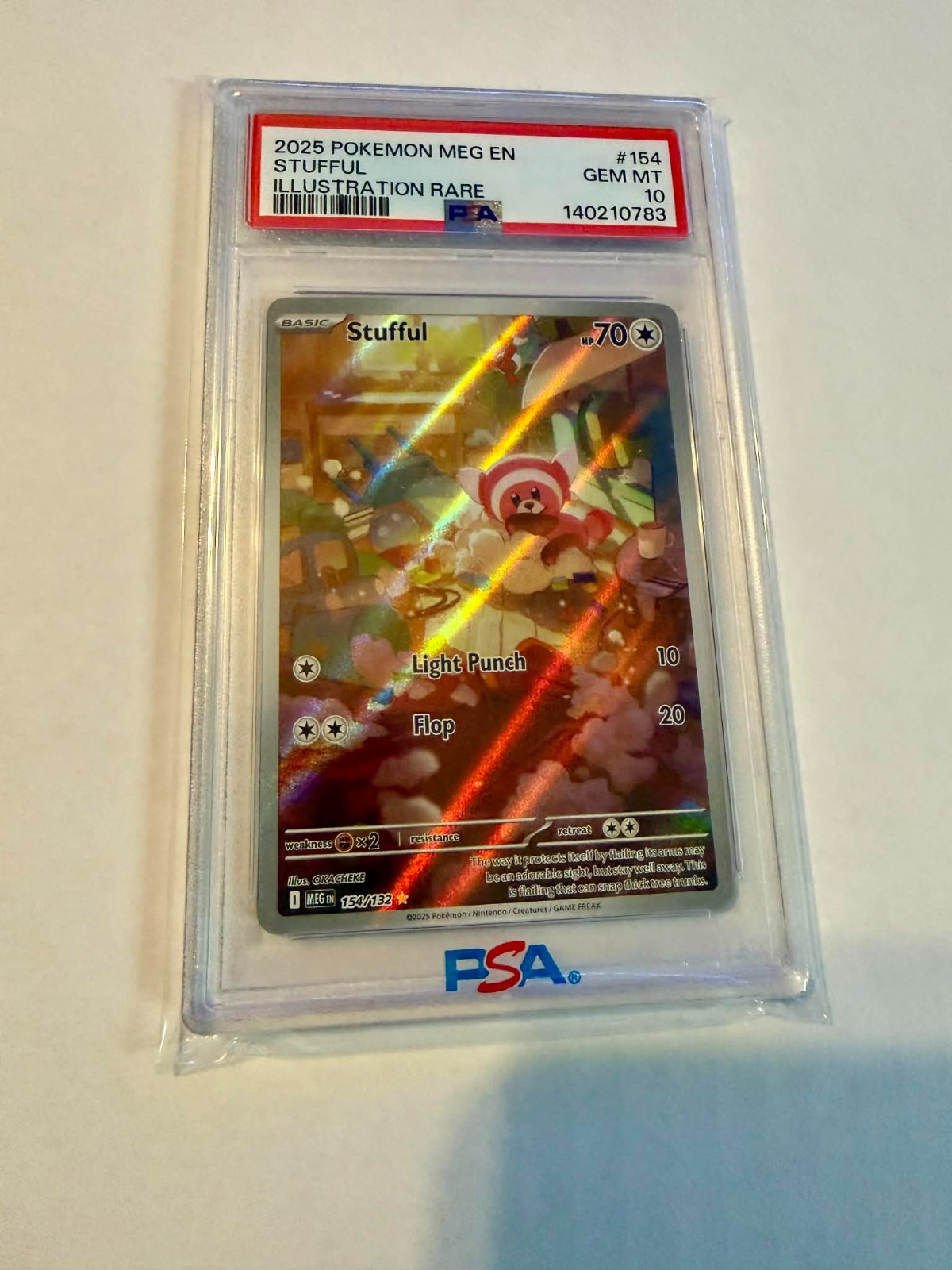 2025 POKEMON MEG EN-MEGA EVOLUTION ILLUSTRATION RARE #154 STUFFUL PSA 10