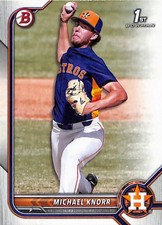 2022 Bowman Draft #BD-120 Michael Knorr Houston Astros 1st Bowman