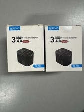 Set of 2 - EPIKA TA-103 USB 3.4A Travel Adapters International Universal - NEW