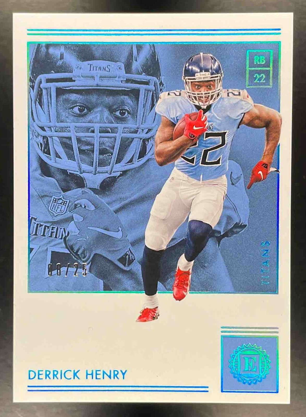 2018 Panini Encased Derrick Henry #37 Sapphire 08/25 Tennessee Titans