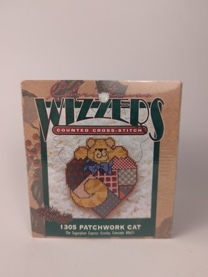 Wizzers Christmas Counted Cross Stitch Patchwork Bear Ornament Sugarplum Express