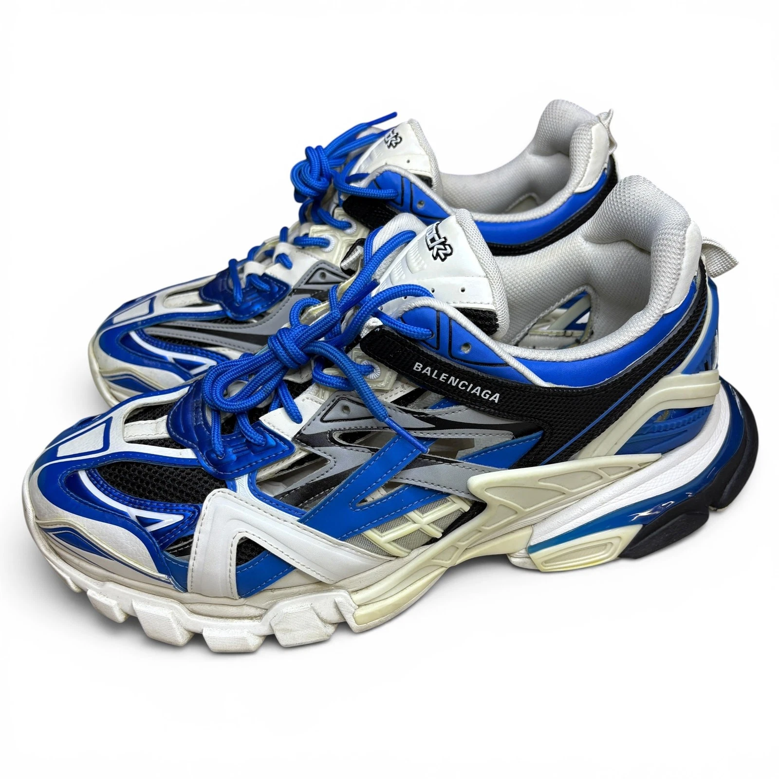 Balenciaga — Size 12 - Balenciaga Track 2.0 Blue White Sneakers