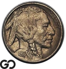 1913-D Buffalo Nickel Type 2 First Year Issue Denver Mint 5C, Gem BU++