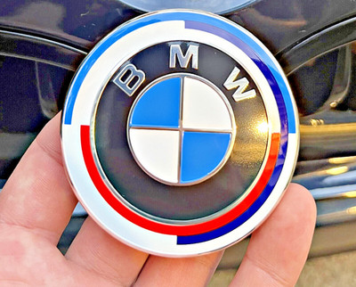 Fit For 50TH -BMW Front Hood 82mm/3.2IN Roundel Emblem Replacement 51148132375 