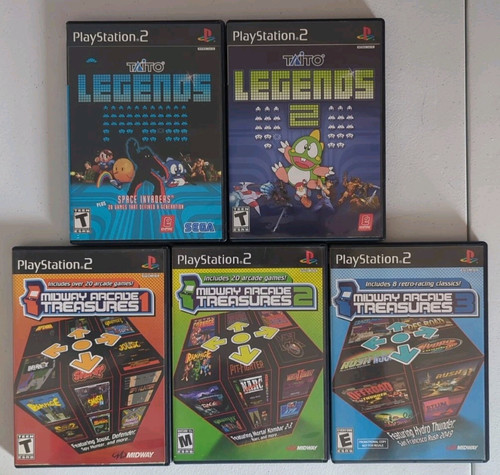 Taito Legends And Midway Arcade 5 Game Bundle PlayStation 2 All Complete Tested