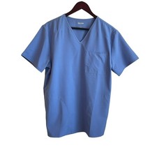 Scrubstar Women Scrub Top M Blue Medical Uniform Nurse Workwear Dental Casual