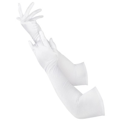 Mysense Long White Gloves for Women,Stretchy One Size,