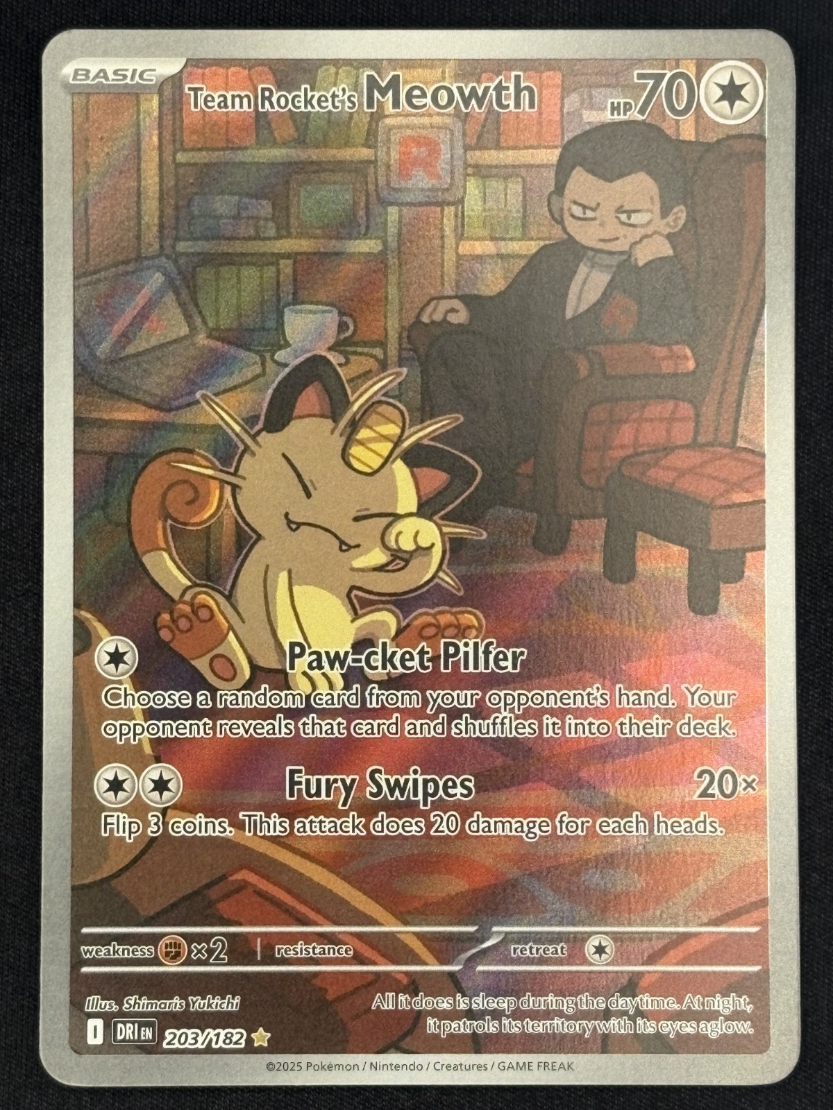 Team Rocket's Meowth 2025 Scarlet & Violet: Destined Rivals #203