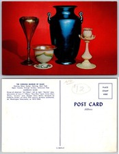 Corning Museum American Glass Vases Goblets New York Postcard