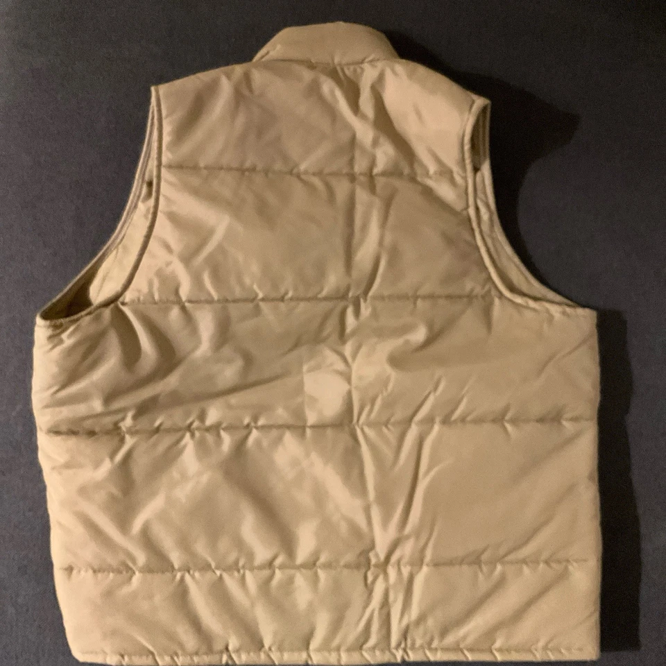 Chaleco acolchado Holloway de colección L para hombre informal a rayas retro años 70 hecho en EE. UU.  Foto 3 de 4