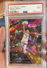 2024 Panini Select WNBA Courtside Angel Reese #202 Pink Ice Prizm RC PSA 9