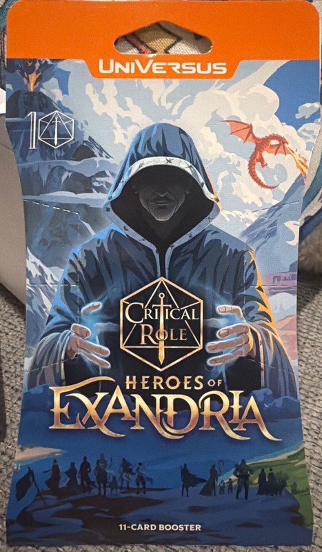 Critical Role-Heroes of Exandria 11-card Booster Pack sealed UniVersus, Cheapest