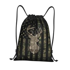 Gianlaima Drawstring Backpack Gym draw string bag For Men Women  Black6
