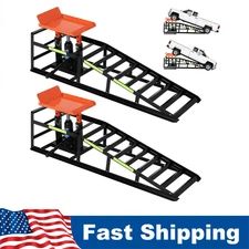 2 Pcs Heavy Duty Auto Car Truck Service Ramps Vehicle Lifts Hydraulic Lift 5 ton
