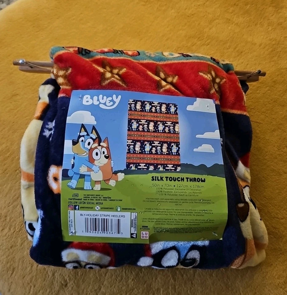 Manta a Rayas Azul Vacaciones Multicolor Nueva Con Etiquetas 50"x 70" Tacto Suave Foto 2 de 4