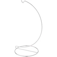 Bard's Twisted Silver Ornament Stand, 11" H x 5.125" W x 5.125" D