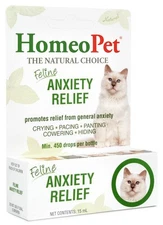 Feline Anxiety Relief 15 ml By HomeoPet Natural Solution For Feline Cats New