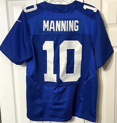 Men's Nike On Field New York Giants Jersey #10 Eli Manning Blue